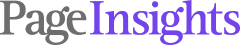 Logo with the text 'Page Insights', 'Page' in gray, 'Insights' in purple.