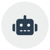 the silhouette of a robot