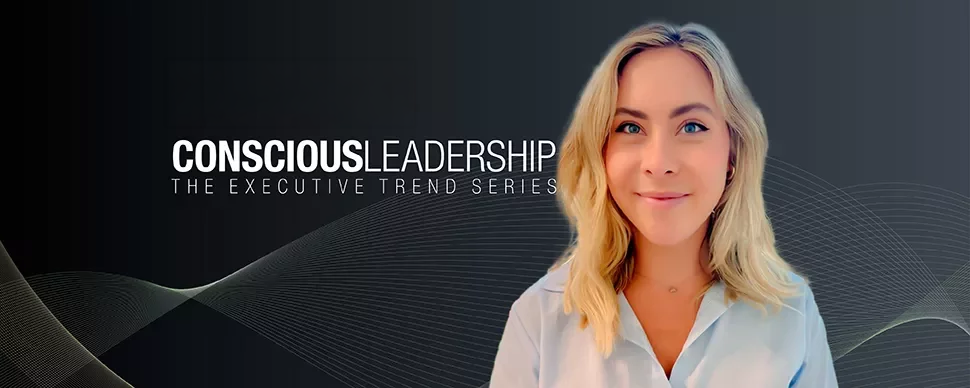 Page Executive Conscious Leadership Series with smiling person.