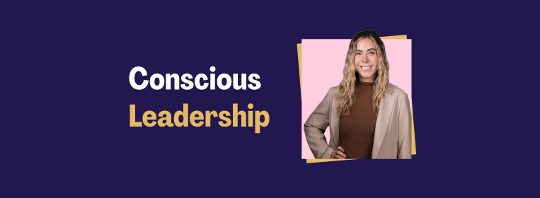 Gemma McDonald next to the title 'Conscious Leadership'