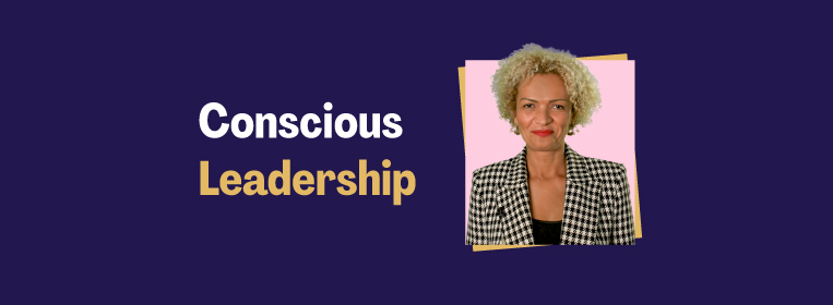 Catherine Osaigbovo next to the title 'Conscious Leadership'