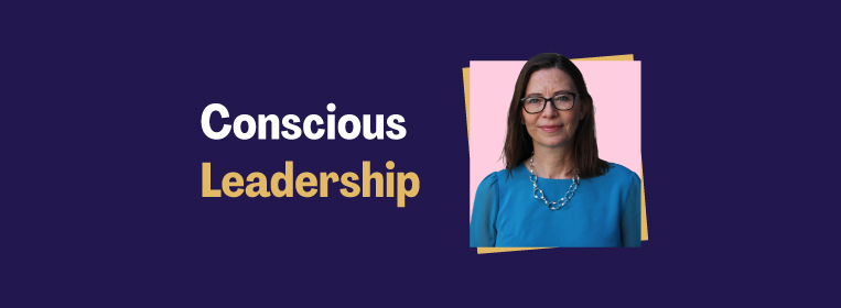 Nina Buttle next to the title 'Conscious Leadership'