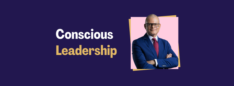 Franck Johnson next to the title 'Conscious Leadership'