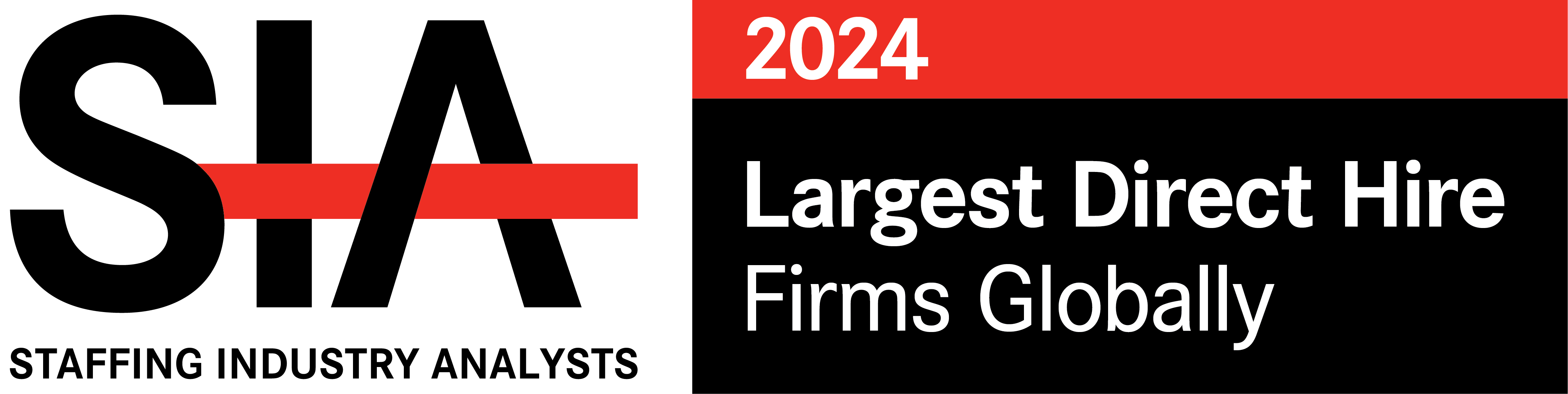 SIA award 2024 - Largest direct hire firms globally
