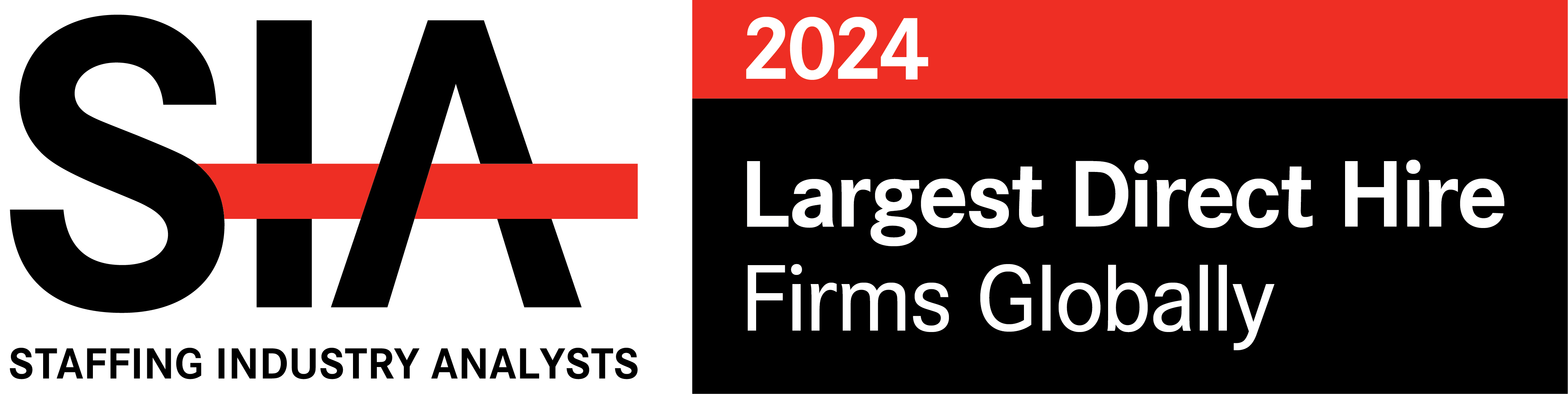 SIA award 2024 - Largest direct hire firms globally