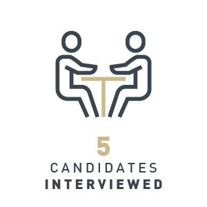5 candidates interviewed
