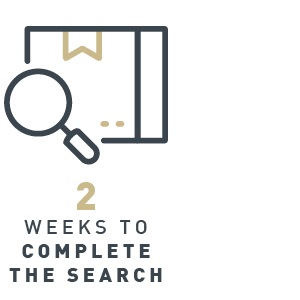 2 weeks to complete the search
