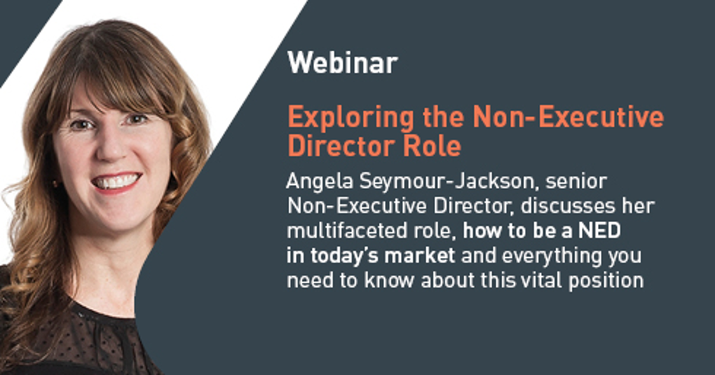 Webinar on Non-Executive Director role with discussion on market strategies.