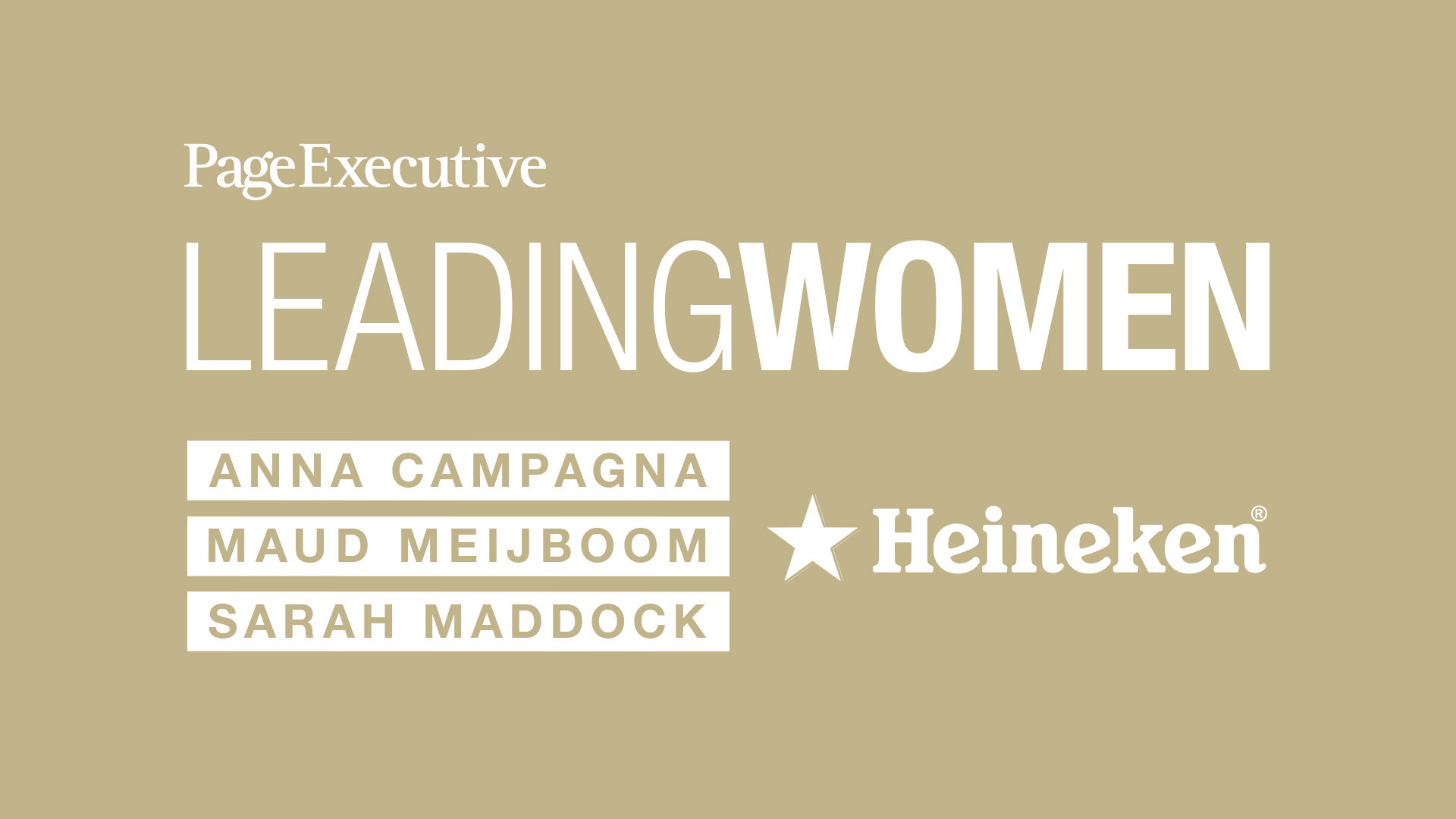 Leading women series - speakers: anna campagna, maud meijboom, sarah maddock