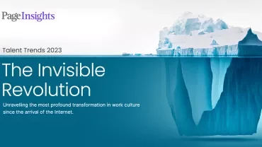 Iceberg representing invisible revolution in work culture, Page Insights 2023