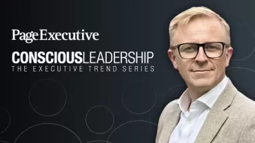 Mark Beacom profile photo next to the title: Conscious leadership - The executive trend series