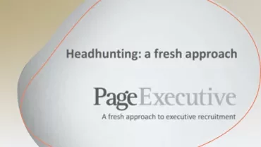 Page Executive logo next to the title 'Headhunting a fresh approach'
