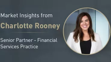 Promotional graphic featuring a person in a white jacket next to the text ‘Market Insights from Charlotte Rooney – Senior Partner, Industrial, Energy &amp; Natural Resources.’