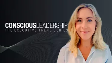 Page Executive Conscious Leadership Series with smiling person.
