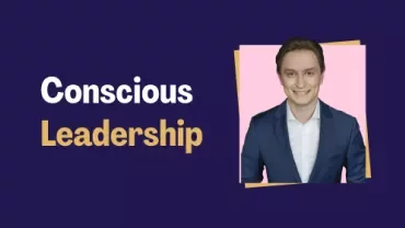 Michał Starościak next to the title 'Conscious Leadership'