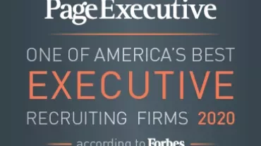 PageExecutive named a top U.S. executive recruiting firm in 2020 by Forbes.