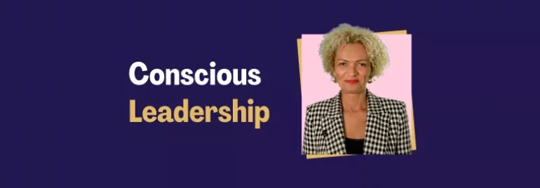Catherine Osaigbovo next to the title 'Conscious Leadership'