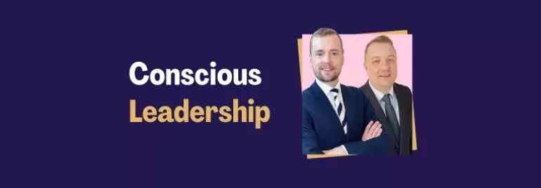 Christopher Knight and Tom Smith next to the title 'Conscious Leadership'