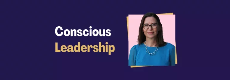Nina Buttle next to the title 'Conscious Leadership'