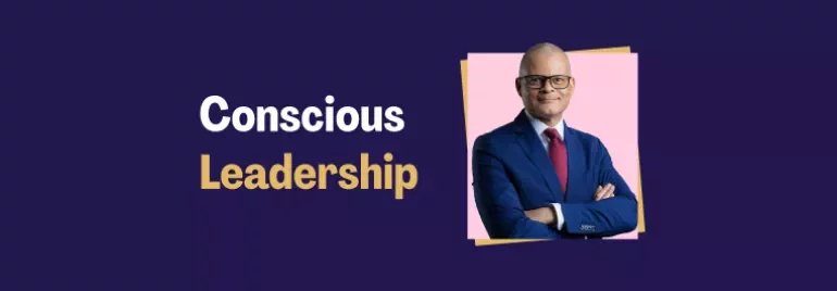 Franck Johnson next to the title 'Conscious Leadership'