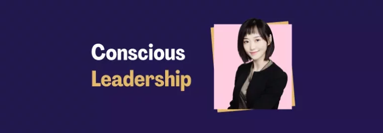 Jesaline Huang next to the title 'Conscious Leadership'