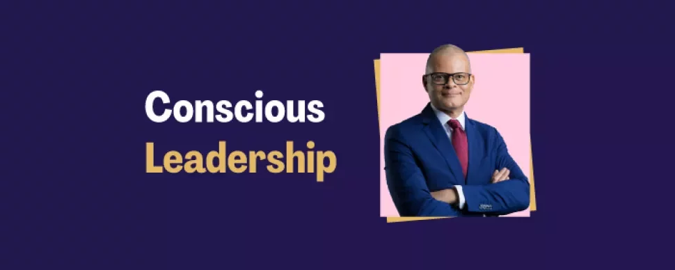 Franck Johnson next to the title 'Conscious Leadership'