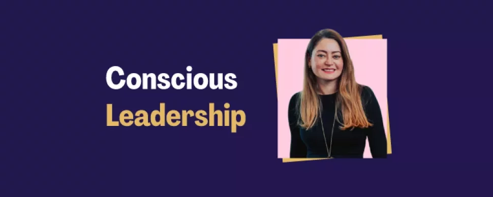 Macarena Azu next to the title 'Conscious Leadership'
