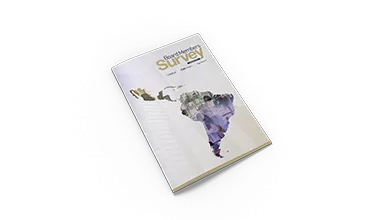 Booklet titled 'Beverage Survey' with a map of Latin America on the cover.