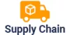 Icon of a delivery truck with a package, labeled 'Supply Chain'.