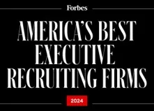 Forbes: America's Best Executive Recruiting Firms 2024 cover.