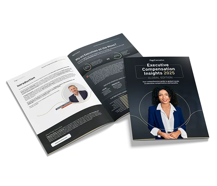 a brouchure showing the cover for the compensation insight report 