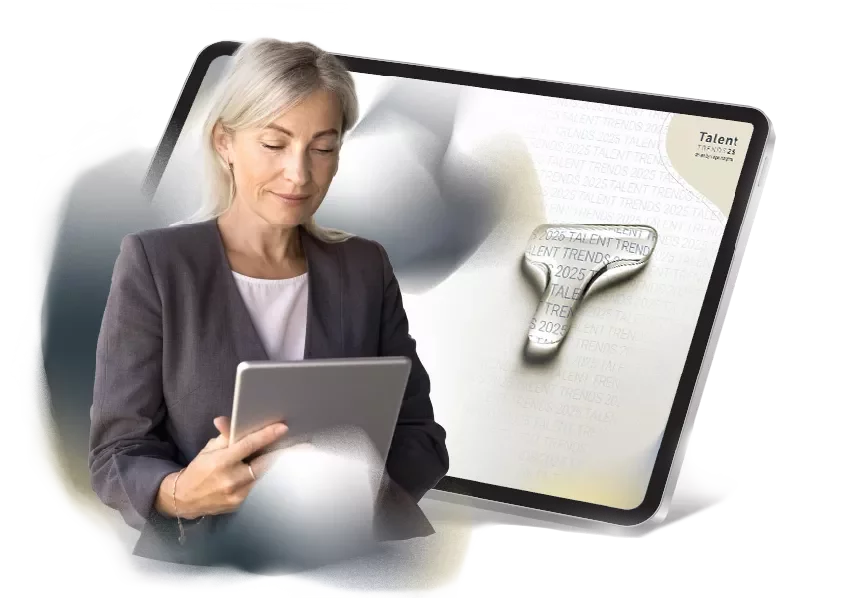 Tablet displaying Talent Trend report by Page Executive.