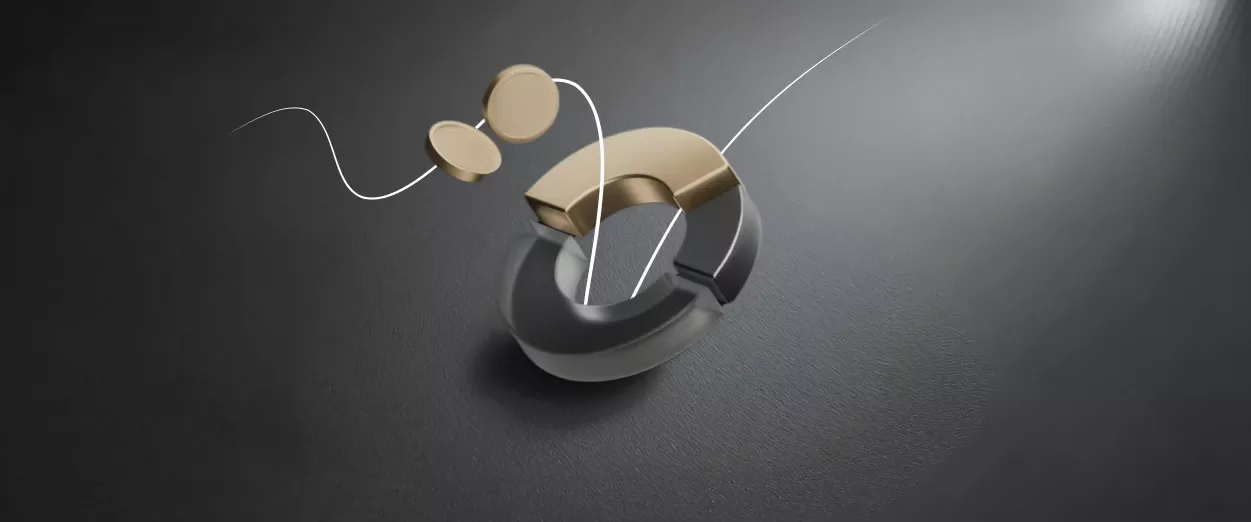 figures that simulate being made of metal forming a circle in gold and silver