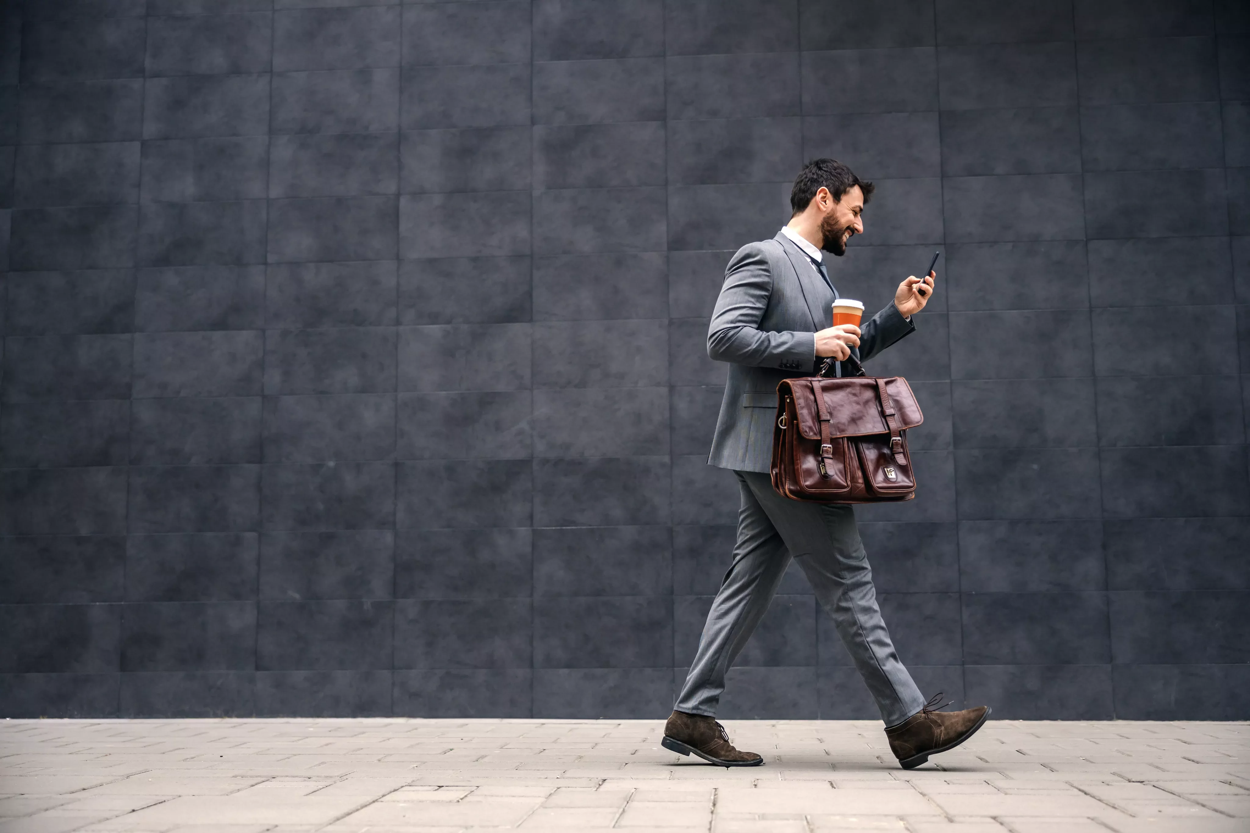 Man walking with bag