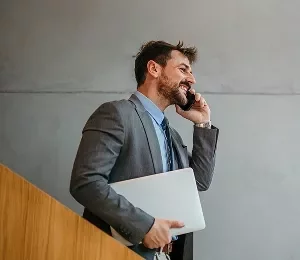 person at the phone