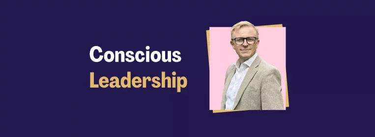 Mark Beacom next to the title 'Conscious Leadership'