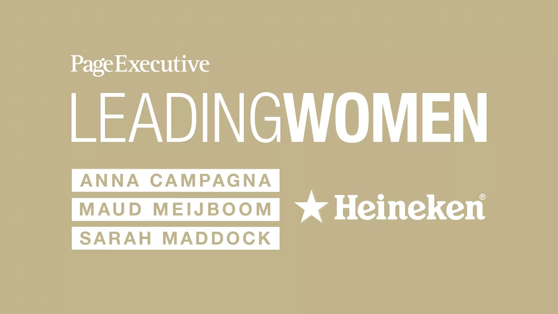 Leading Women event with Anna Campagna, Maud Meijboom, Sarah Maddock, by Heineken.